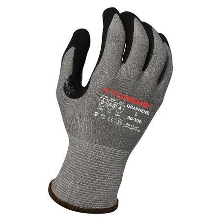KYORENE 13g Gray Kyorene Graphene
A3 Liner with Black HCT MicroFoam
Nitrile Palm Coating (L) PK Gloves 00-300 (L)